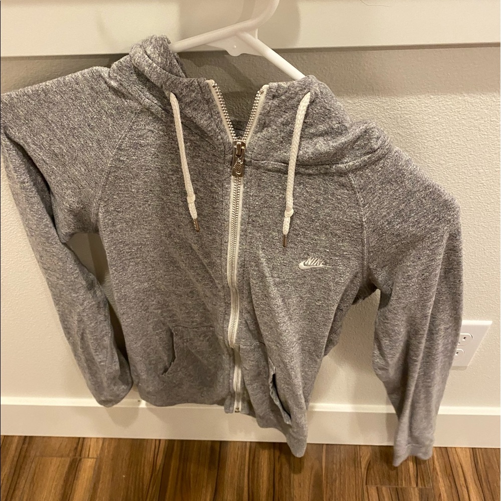 Grey nike zip up